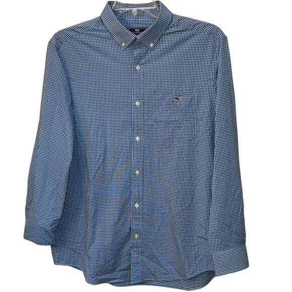 Vineyard Vines Classic Fit‎ Tucker Button Long Sleeve Performance Shirt Large - Picture 1 of 5